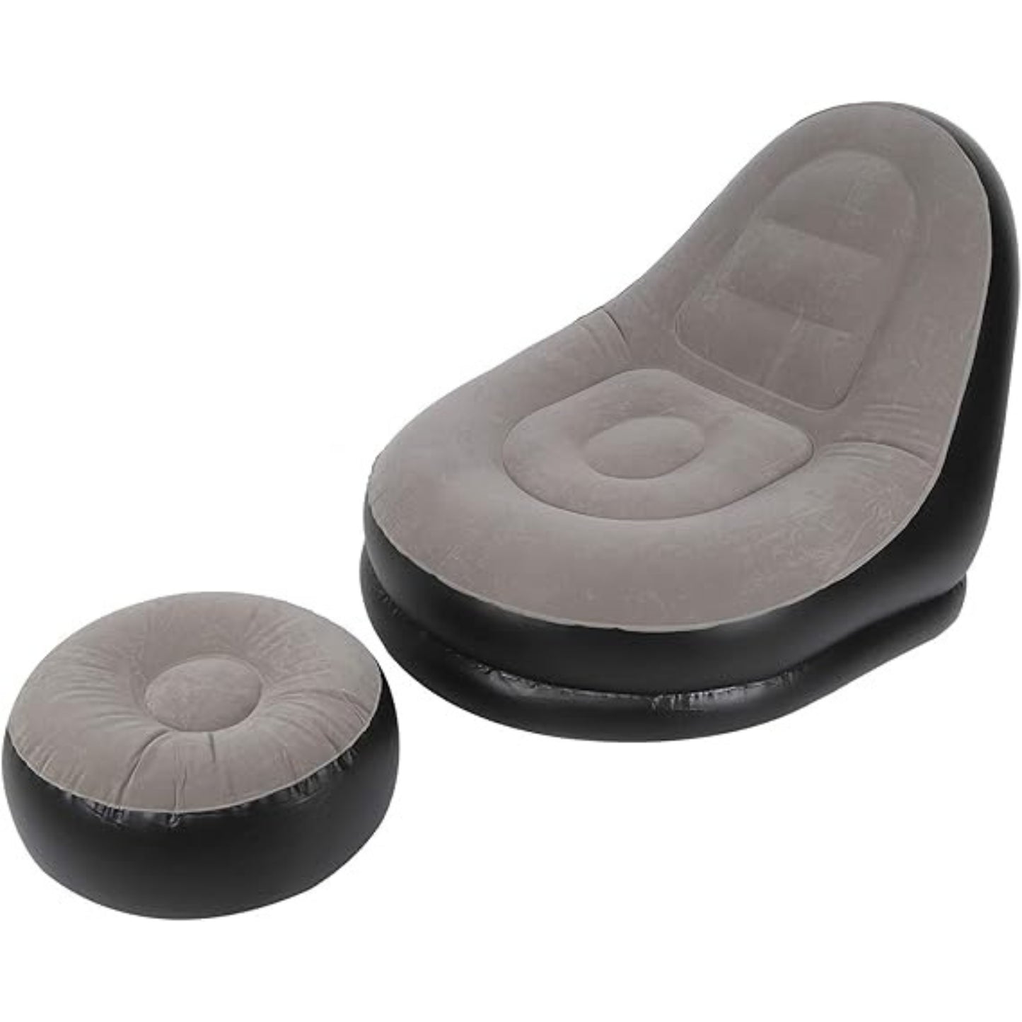 Jilong Deluxe Inflatable Lounger with Stool β 120 x 83 x 80 cm