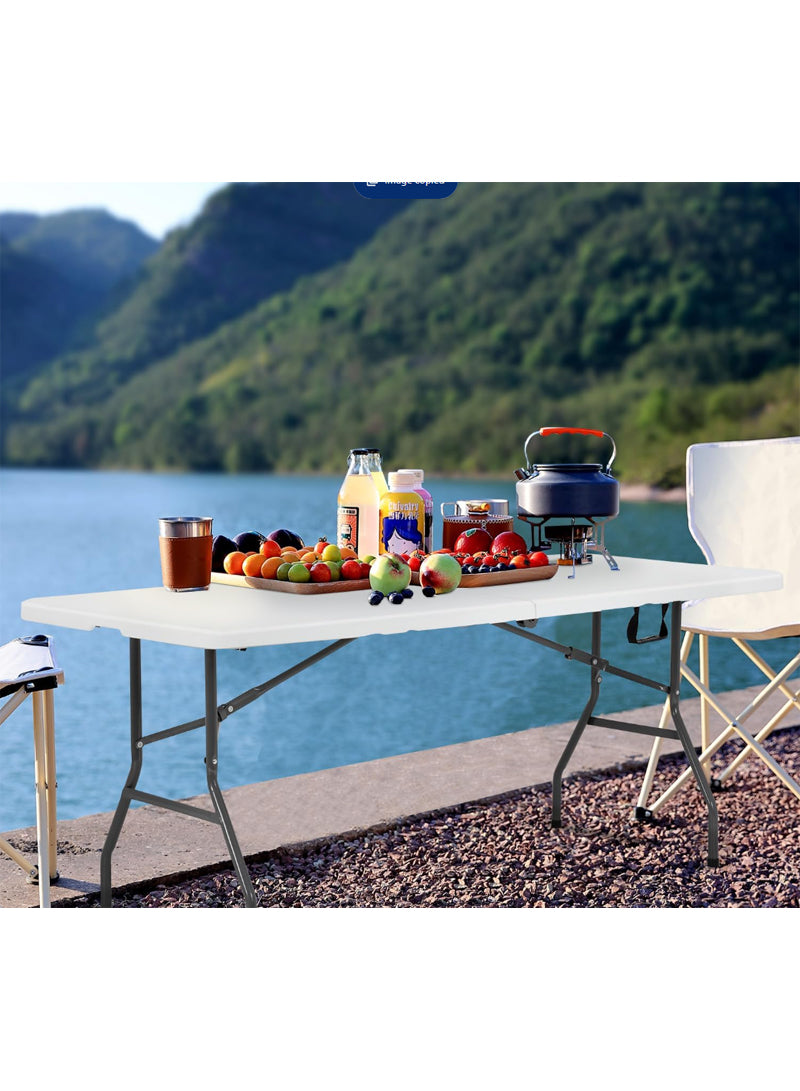 Foldable Multipurpose Table – Portable & Durable (122x60x74 cm) | White - campassion.leb