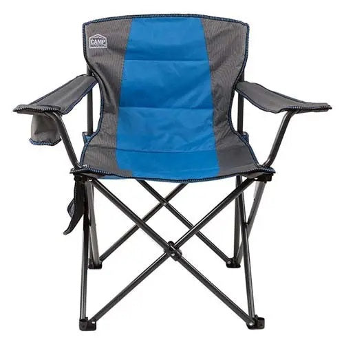 Folding Camping Chair – Camp Master 300 | Blue | Lightweight Outdoor Chair with Armrests and Cup Holder - campassion.leb