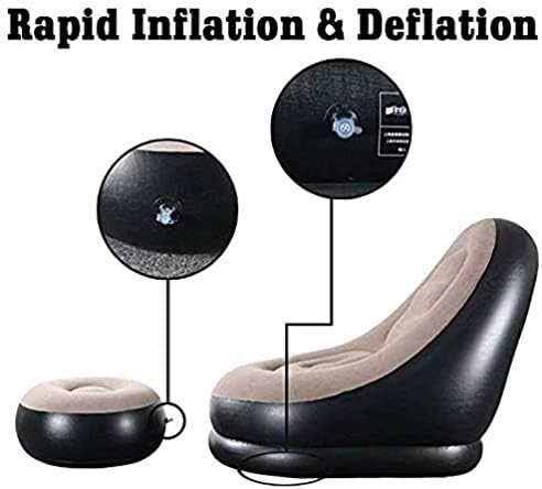 Jilong Deluxe Inflatable Lounger with Stool β 120 x 83 x 80 cm - campassion.leb