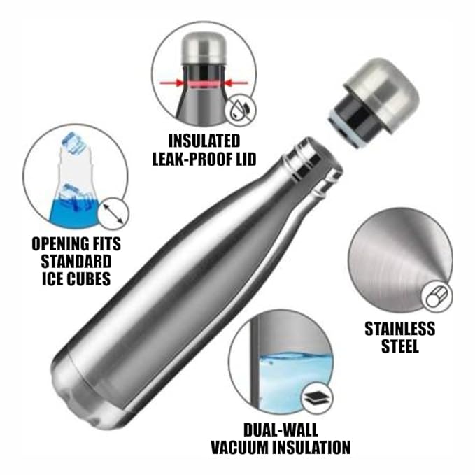 STAILNESS STEEL BOTTLE, 500 ML - campassion.leb