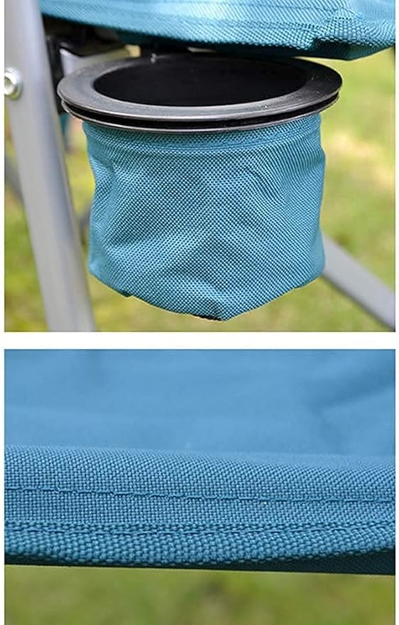 Folding Camping Chair – HX-041 | Red | Oxford Fabric with Iron Frame & Cup Holder - campassion.leb