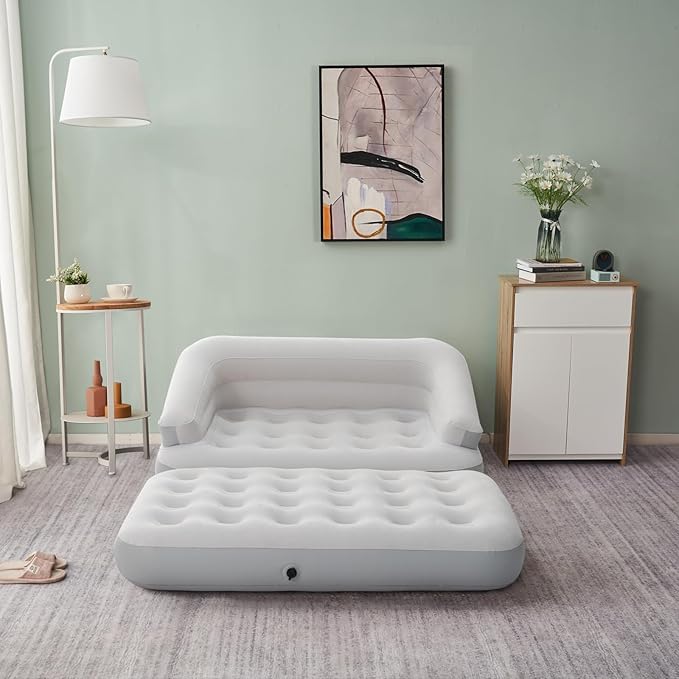 AVENLI JILONG 5-IN-1 INFLATABLE SOFA BED – GREY | 198 x 138 x 62 CM - campassion.leb