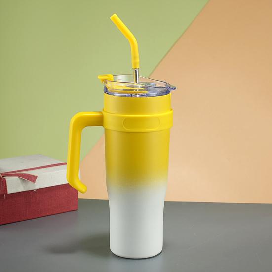 VACUMM INSULATED TUMBLER WITH STRAW - 1200 ML - campassion.leb