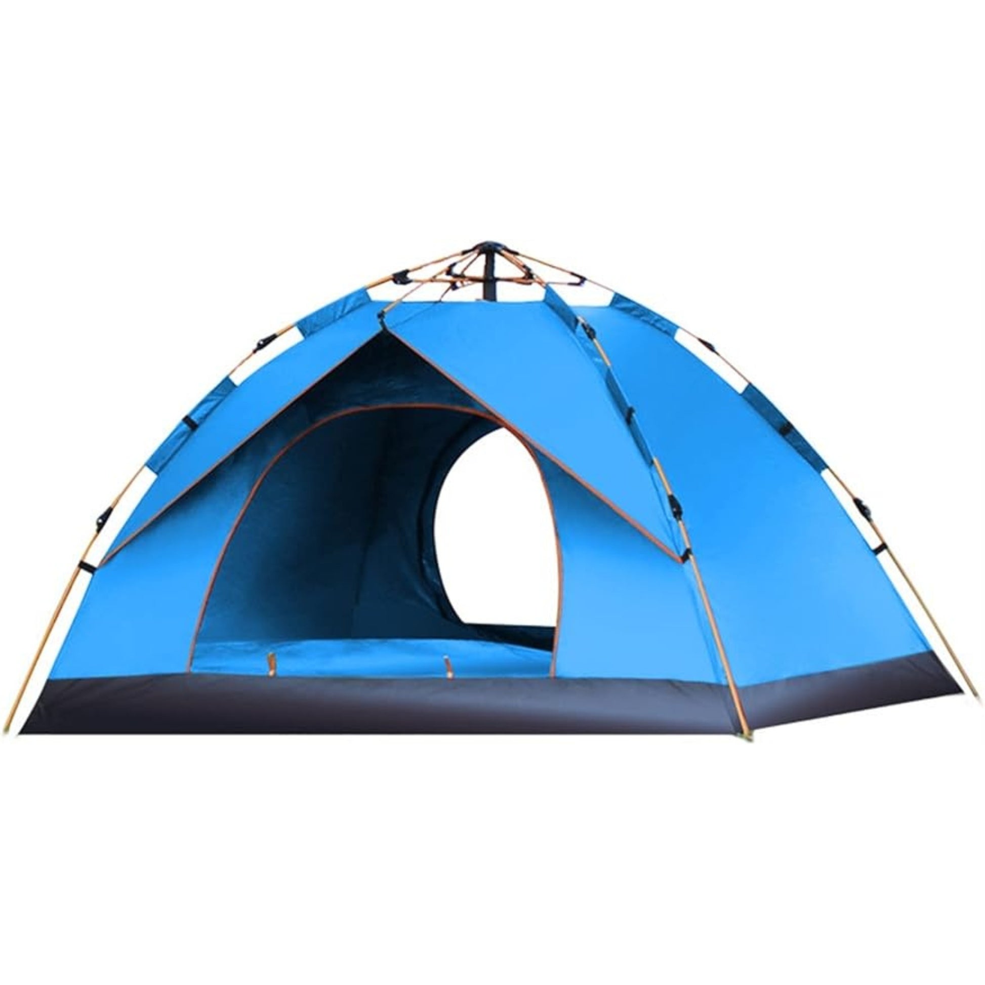Blue camping tent on a white background