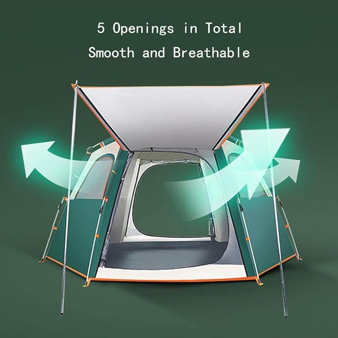 Double-Layer Camping Tent 280x240 cm | Family Tent with Mesh Windows & Quick Setup - campassion.leb