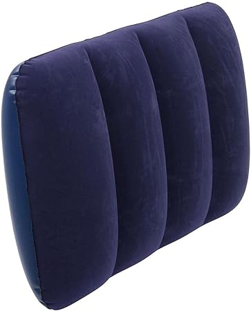 AVENLI Inflatable Camping Pillow | Velvet-Flocked Surface | 53x37 cm | Blue - campassion.leb