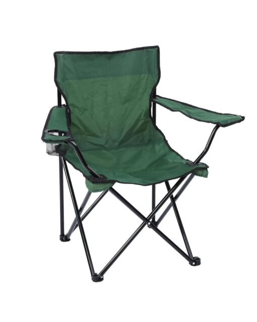 Camping Chair – Foldable Outdoor Chair with Cup Holder (100kg Capacity | 50x50x80 cm) - campassion.leb
