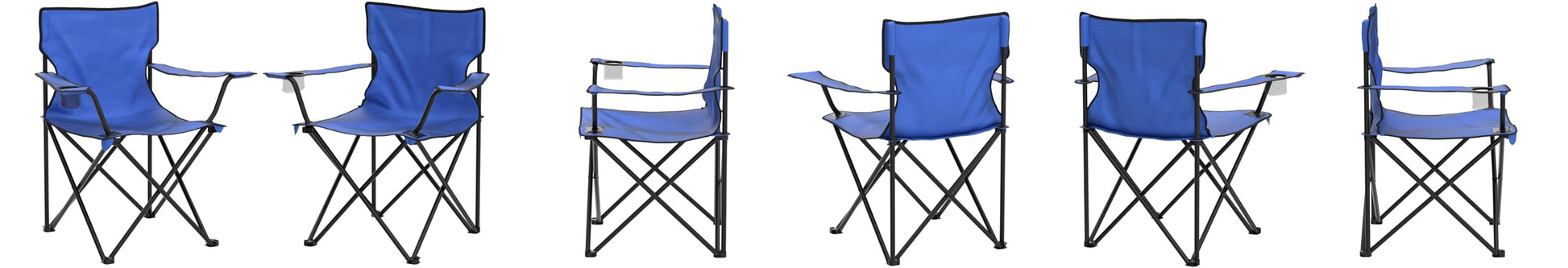 Camping Chair – Foldable Outdoor Chair with Cup Holder (100kg Capacity | 50x50x80 cm) - campassion.leb