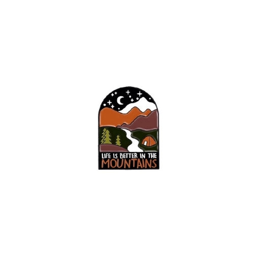 Camping Enamel Pins – Adventure Lapel Badges & Hiking Brooches (3 for $7 Deal)
