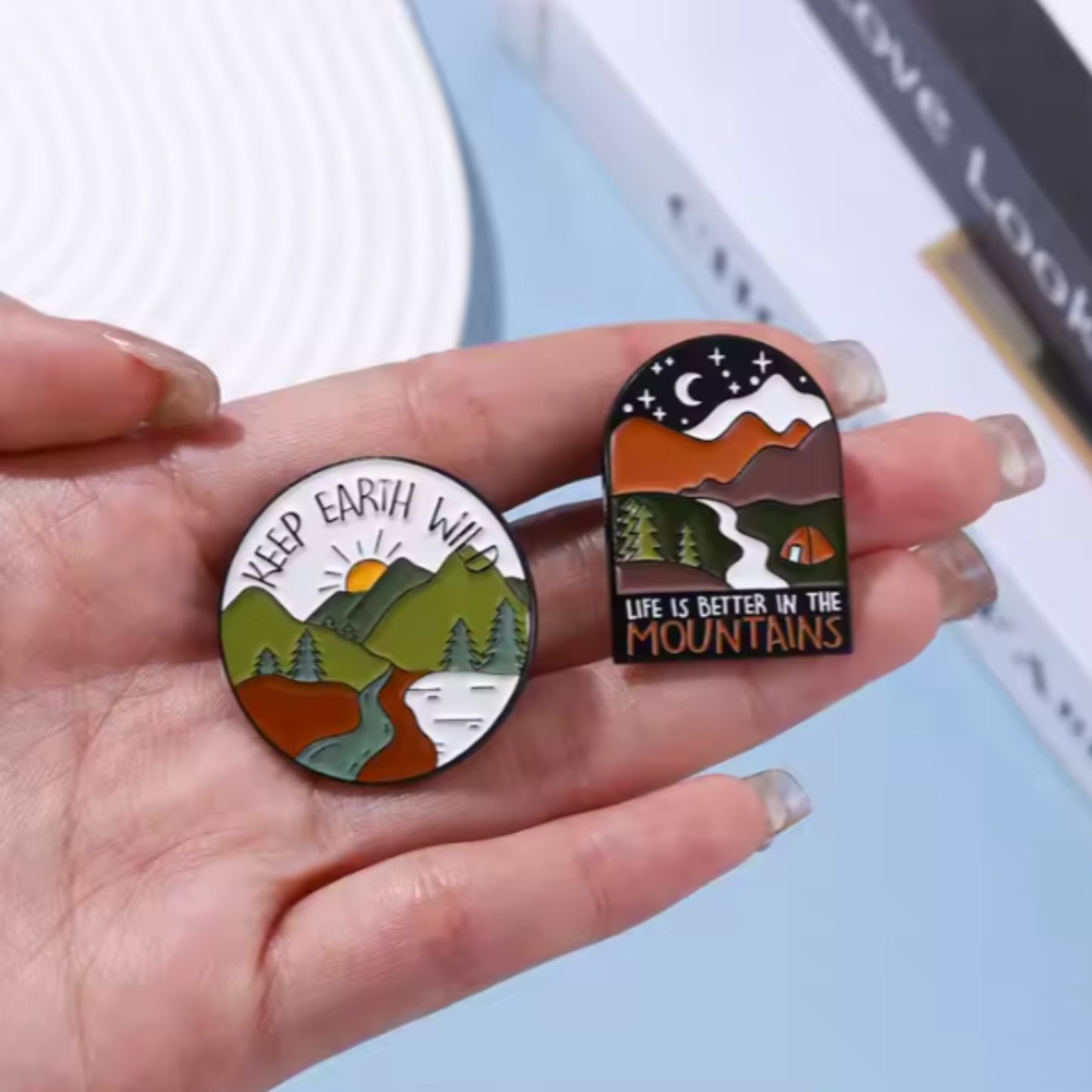 Camping Enamel Pins – Adventure Lapel Badges & Hiking Brooches (3 for $7 Deal)
