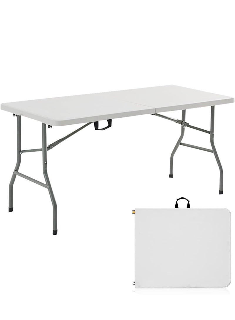 Foldable Multipurpose Table – Portable & Durable (122x60x74 cm) | White - campassion.leb