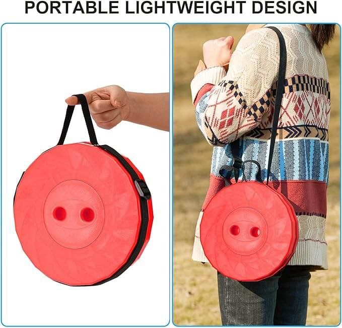 Telescopic Folding Camping Stool β Red | Adjustable Height 6β46 cm | 1.15 kg - campassion.leb