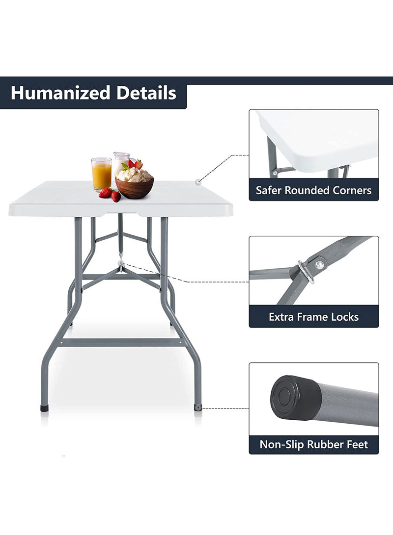 Folding Table – Half-Fold Banquet Table (180x73x74 cm) | White - campassion.leb