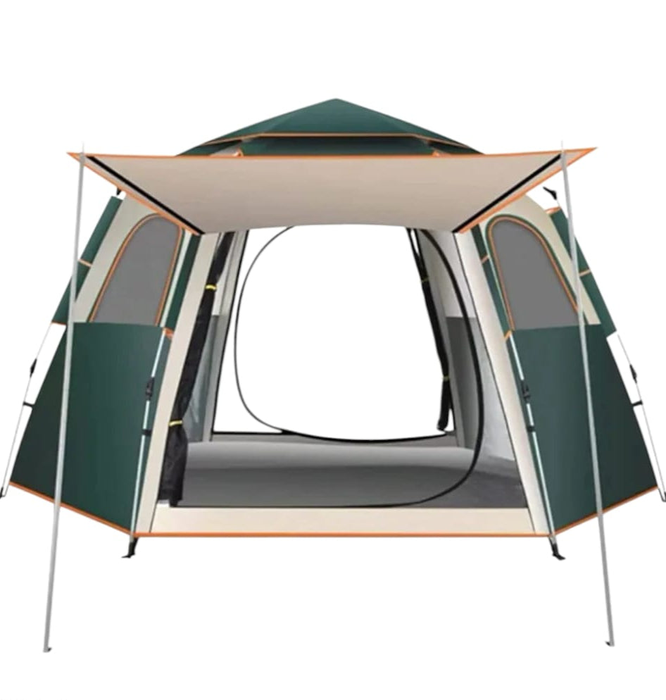 Double-Layer Camping Tent 280x240 cm | Family Tent with Mesh Windows & Quick Setup - campassion.leb