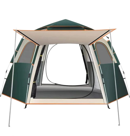 Double-Layer Camping Tent 280x240 cm | Family Tent with Mesh Windows & Quick Setup - campassion.leb
