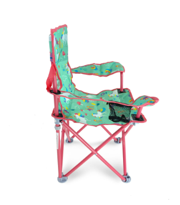 Kids Folding Camping Chair with Safety Lock – Unicorn Print | 57 kg Capacity - campassion.leb
