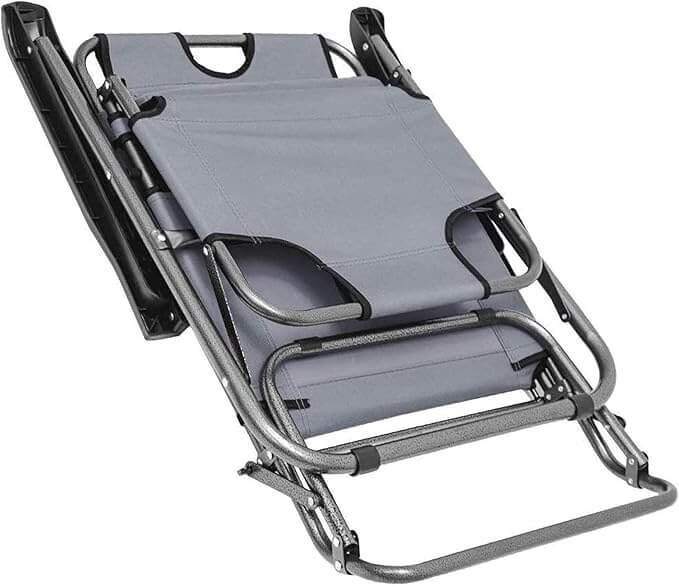 Dual-Purpose Folding Recliner Camping Chair | Gray - campassion.leb