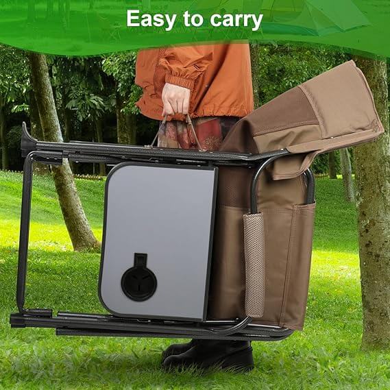 Oversized Folding Camping Chair with Cooler Bag & Cup Holder – Heavy-Duty Director’s Chair - campassion.leb