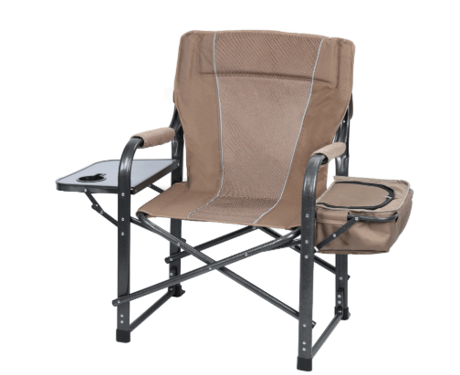 Oversized Folding Camping Chair with Cooler Bag & Cup Holder – Heavy-Duty Director’s Chair - campassion.leb