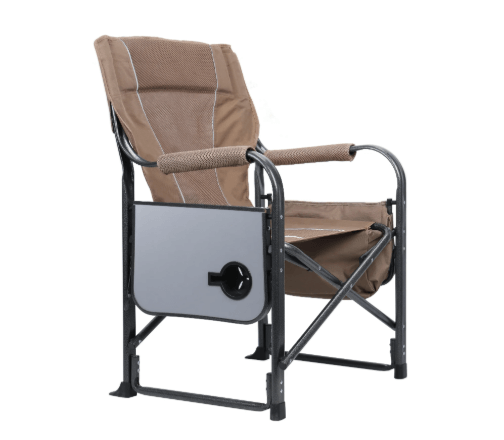 Oversized Folding Camping Chair with Cooler Bag & Cup Holder – Heavy-Duty Director’s Chair - campassion.leb