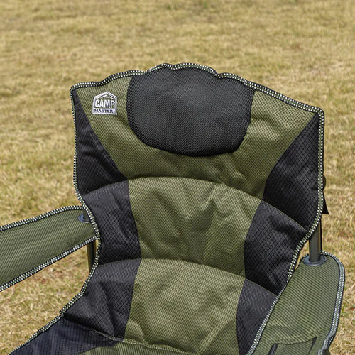 Folding Camping Chair – Heavy-Duty Outdoor Chair with Cup Holder | Olive Green - Camp Master Deluxe Edition - campassion.leb
