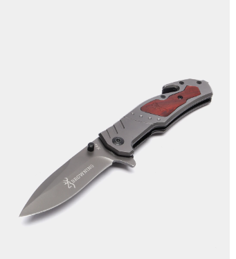 Browning Folding Knife X42 | 205 mm Wood & Steel Tactical Knife – 440 Stainless Steel Blade - campassion.leb