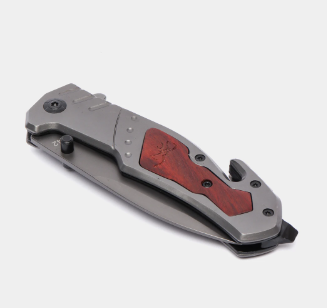 Browning Folding Knife X42 | 205 mm Wood & Steel Tactical Knife – 440 Stainless Steel Blade - campassion.leb