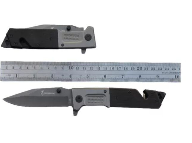 Browning Folding Knife DA332 | 23 cm Stainless Steel Survival Razor with Wood Handle - campassion.leb