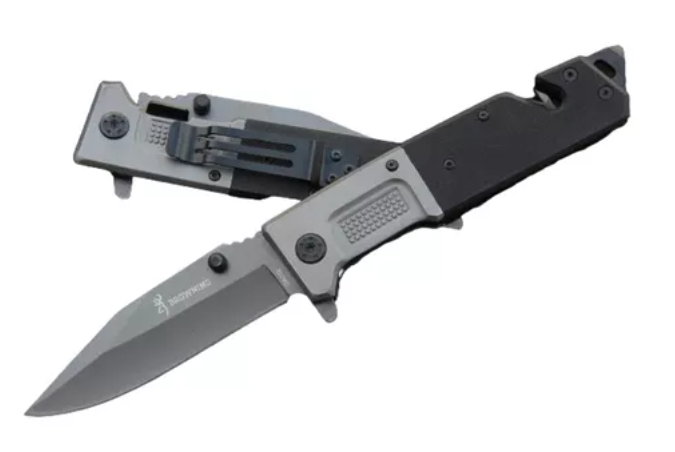 Browning Folding Knife DA332 | 23 cm Stainless Steel Survival Razor with Wood Handle - campassion.leb