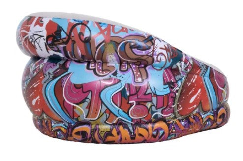 AVENLI Flocked Lounge Inflatable Chair | Velvet-Feel PVC Seating | 105x98x65 cm - campassion.leb