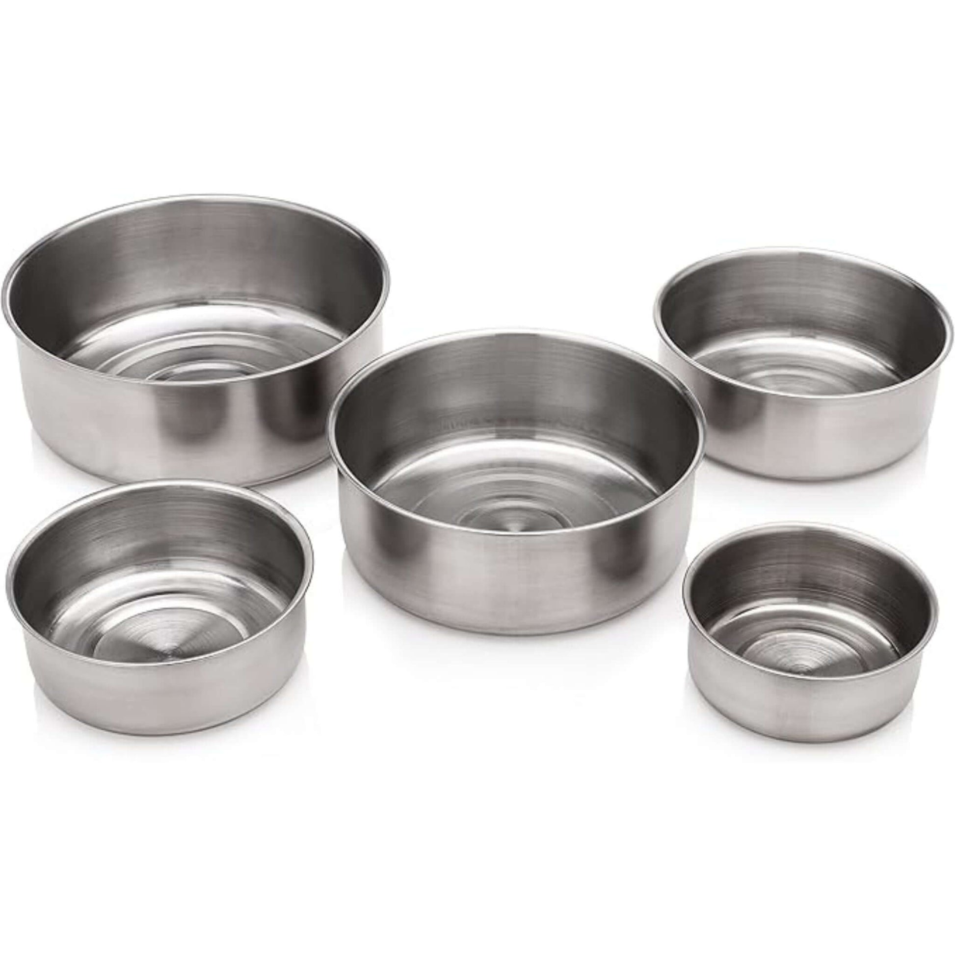 Set of 5 Stackable Stainless Steel Food Storage Containers with Leakproof Clear Lids - campassion.leb