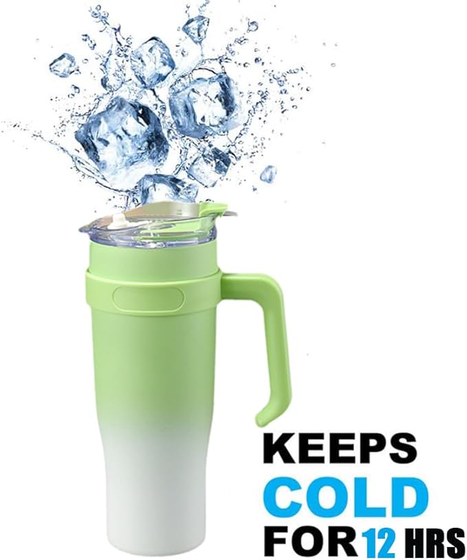 VACUMM INSULATED TUMBLER WITH STRAW - 1200 ML - campassion.leb