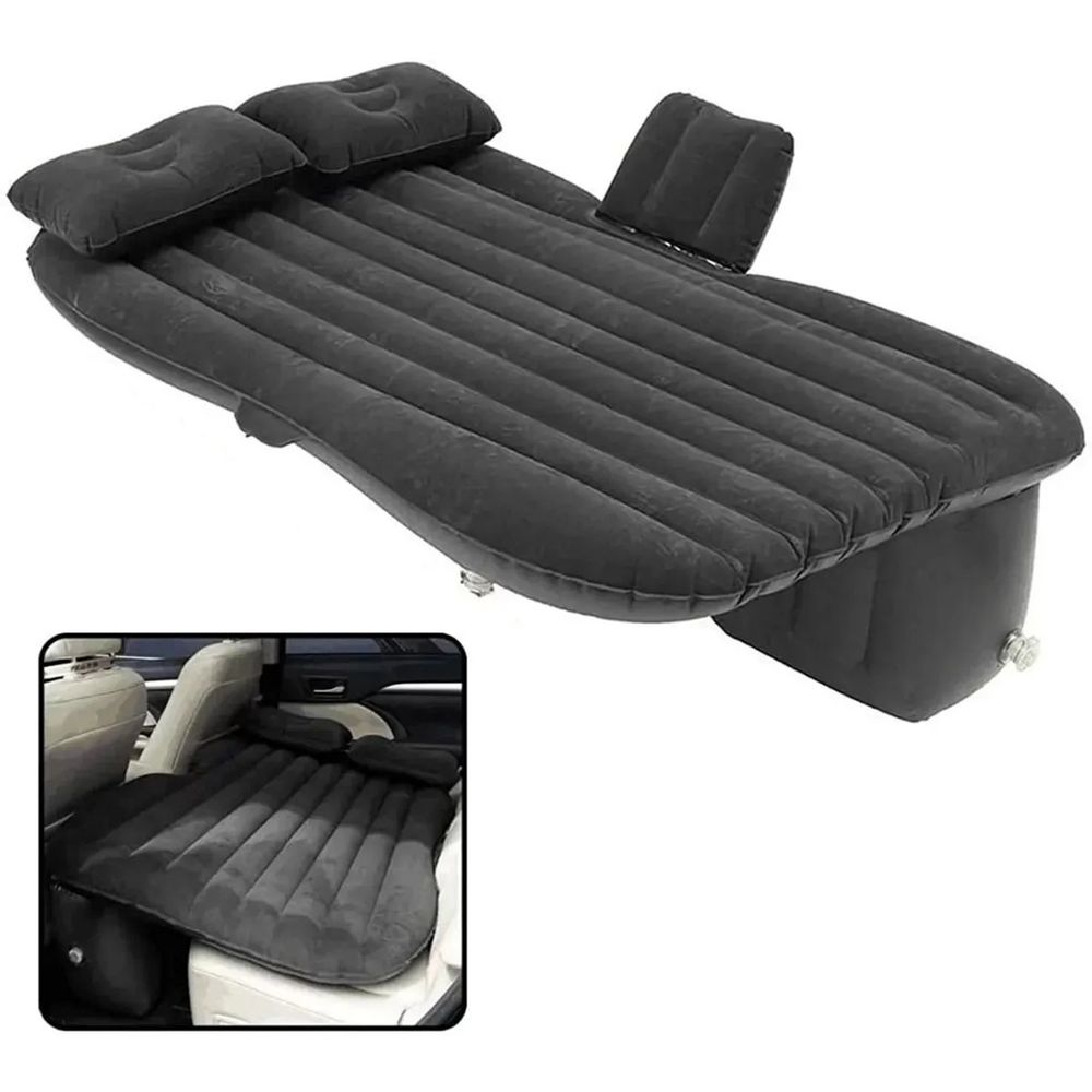 Avenli Car Travel Flocked Air Bed | Portable Inflatable Mattress for Back Seat & Camping - campassion.leb