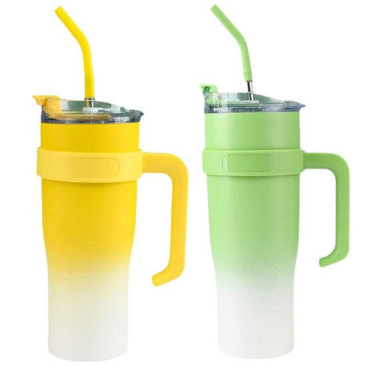 VACUMM INSULATED TUMBLER WITH STRAW - 1200 ML - campassion.leb