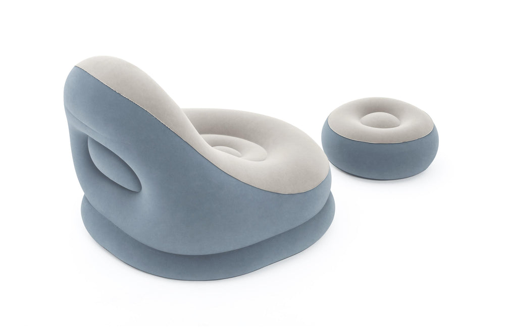 Comfort Cruiser Inflate-A-Chair with Footrest | Inflatable Lounge Chair for Indoors & Outdoors - campassion.leb