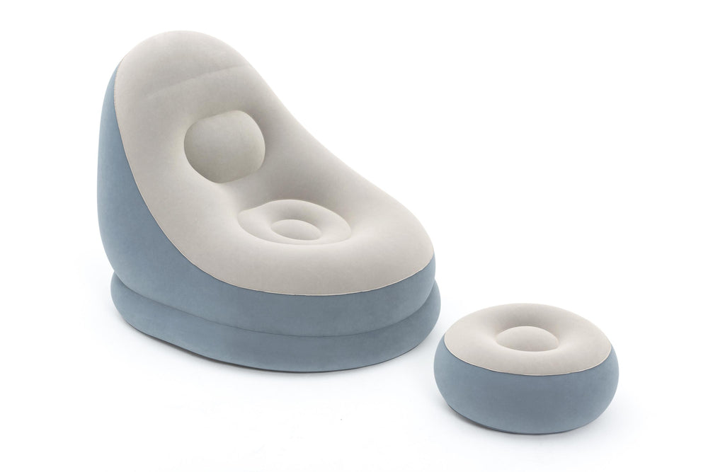 Comfort Cruiser Inflate-A-Chair with Footrest | Inflatable Lounge Chair for Indoors & Outdoors - campassion.leb