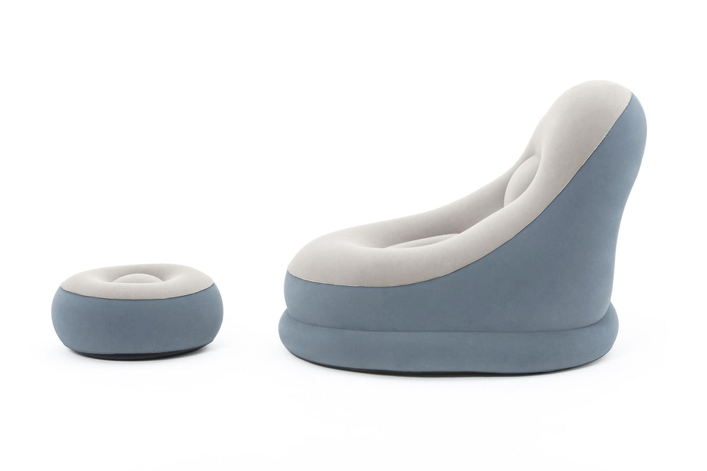 Comfort Cruiser Inflate-A-Chair with Footrest | Inflatable Lounge Chair for Indoors & Outdoors - campassion.leb