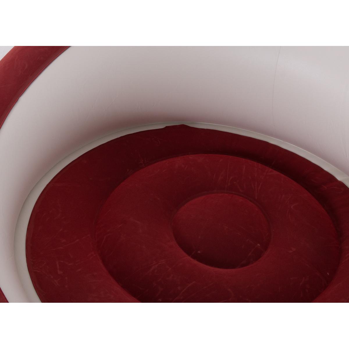 AVENLI – Deluxe Inflatable ArmChair – 85 x 82 x 60 CM | Light Blue & Red - campassion.leb