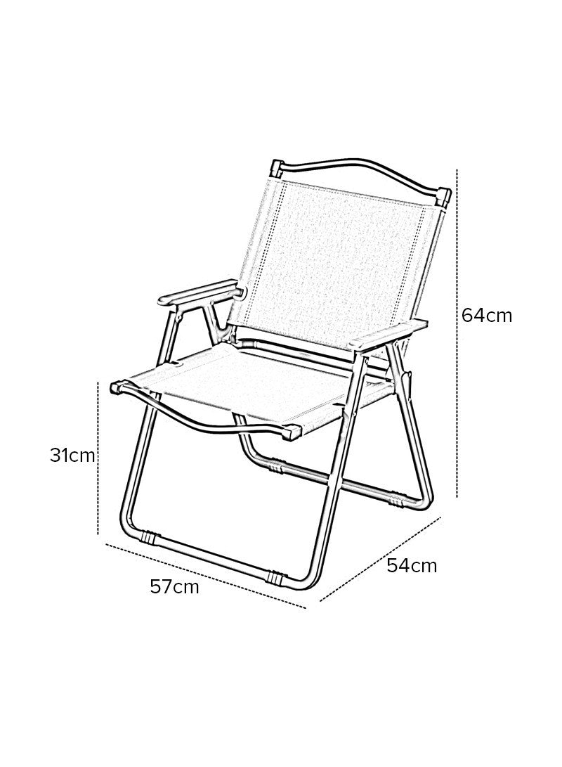 Lightweight & Portable Outdoor Foldable Chair For Picnic, Camping & Beach - Beige - campassion.leb