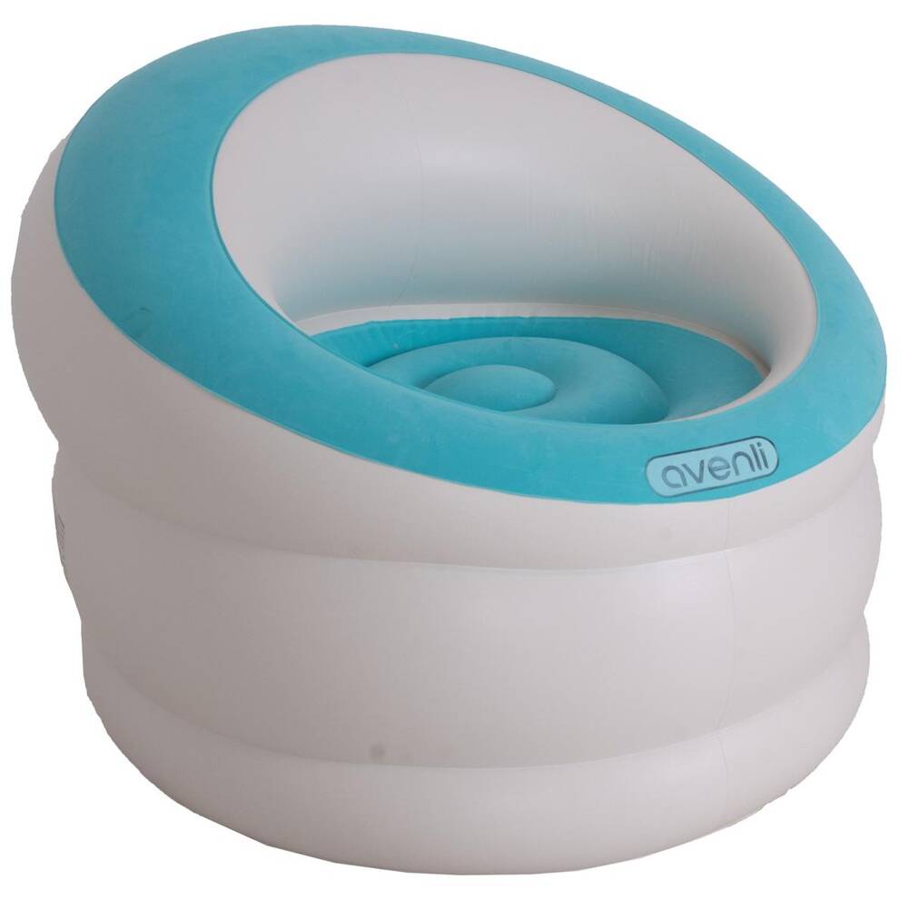 AVENLI – Deluxe Inflatable ArmChair – 85 x 82 x 60 CM | Light Blue & Red - campassion.leb