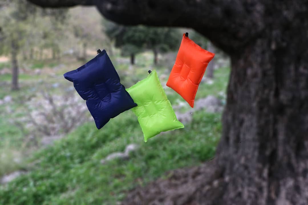 Self Inflatable Camping Pillow | Lightweight & Comfortable Travel Pillow (50 x 25 cm) - campassion.leb
