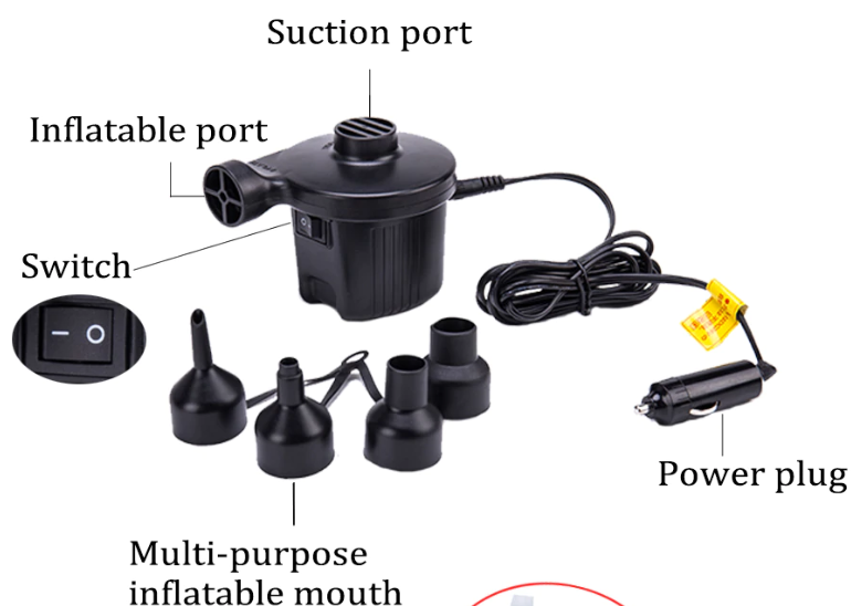 Inflatable Car Mattress with Pillows & Air Pump – FMS (140x85x10 cm) - campassion.leb