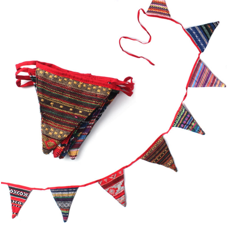 Camping Flags Banner – 6 Cloth Flags | 3.3m Reusable Decoration - campassion.leb