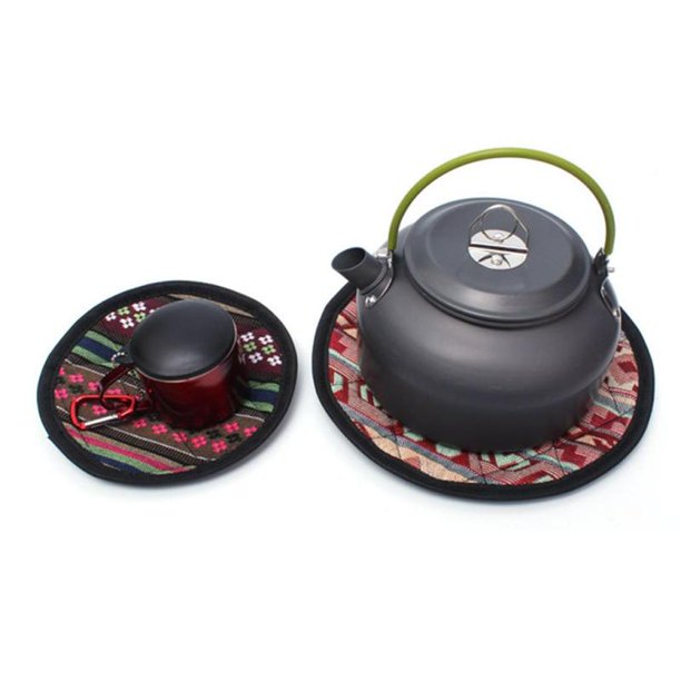 5-Pack Round Mug Placemats | Insulated Cotton & PU Waterproof Coasters - campassion.leb