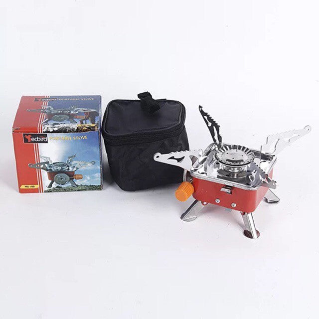 Mini Portable Camping Stove 2800W | Foldable Butane Gas Burner with Carrying Pouch - campassion.leb