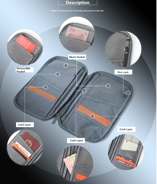 Travel & Camping Wallet – Waterproof Organizer with Multiple Compartments (25.5 x 15 cm) - campassion.leb