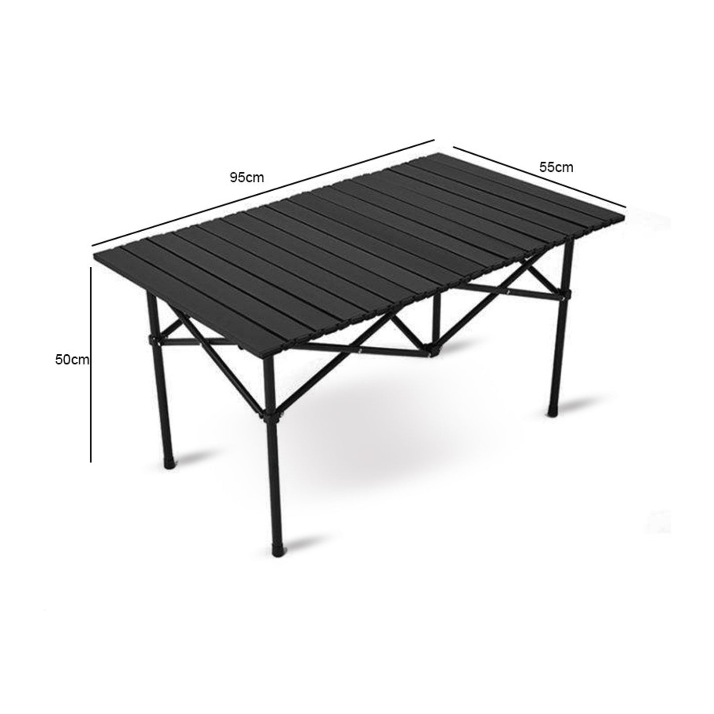 Roll-Up Folding Table – Lightweight Portable Table with Carry Bag (95x55x50 cm)