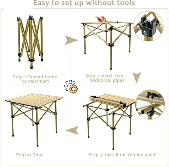 Aluminum Folding Camping Table – 50x50 cm | Compact & Lightweight Outdoor Table - campassion.leb