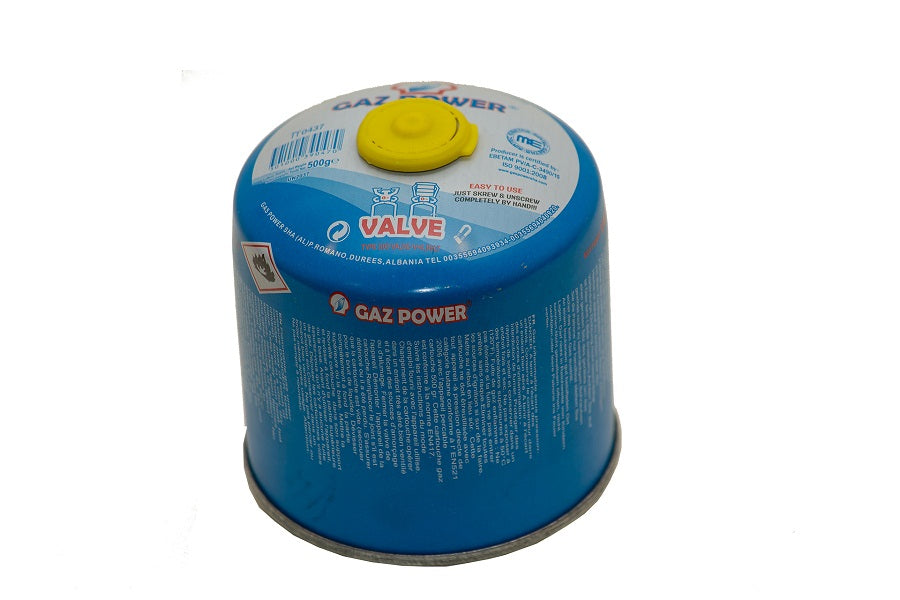 GAS POWER CARTRIDGE 500G BUTANE (VALVE)